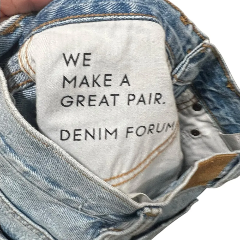 Aritzia Denim Forum Farrah Cheeky Short Cutoff Denim Shorts Light Wash - Image 16