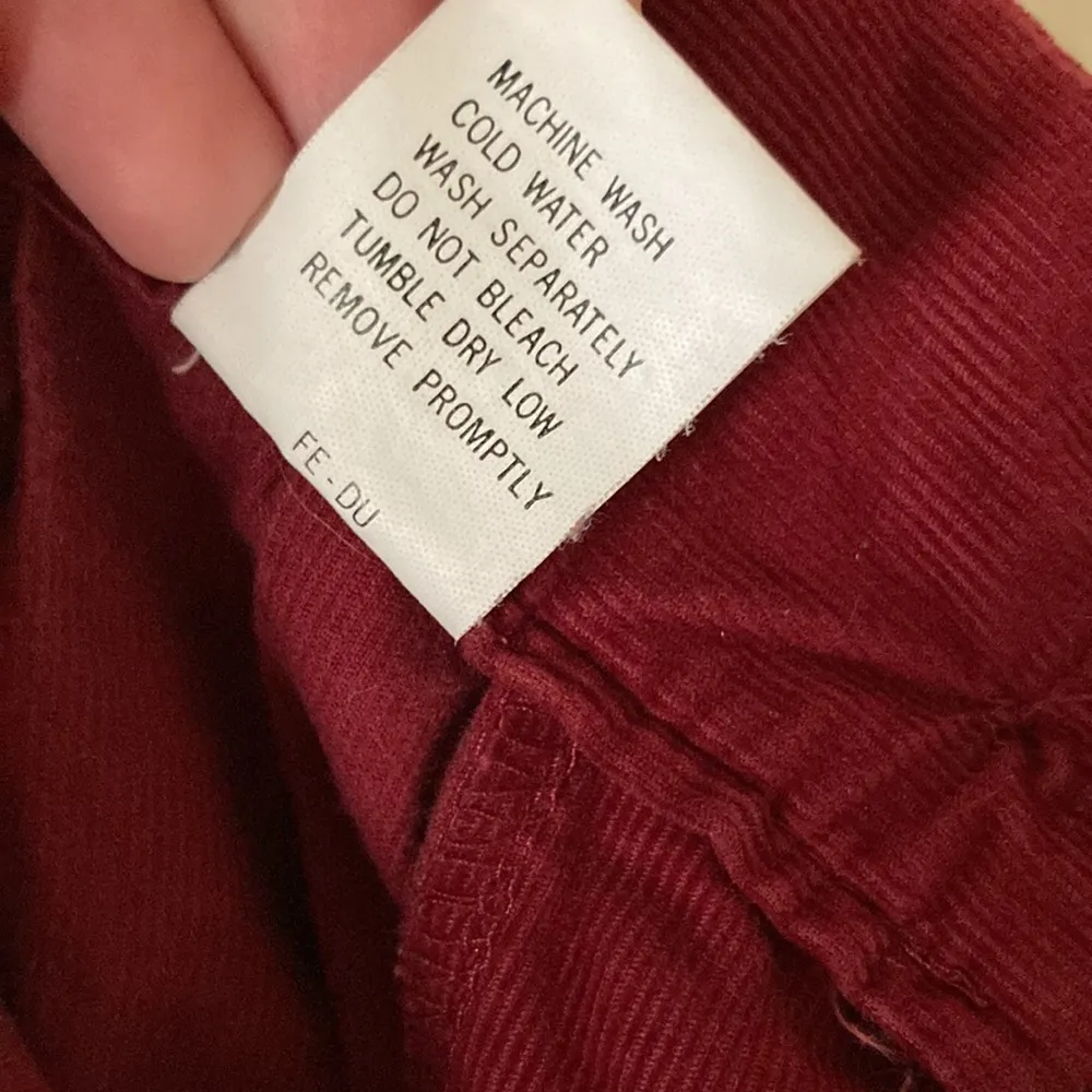 Vintage 1970s Corduroy Long Midi Maxi Skirt with Buttons Retro Boho Western Red Size 14 - Image 8