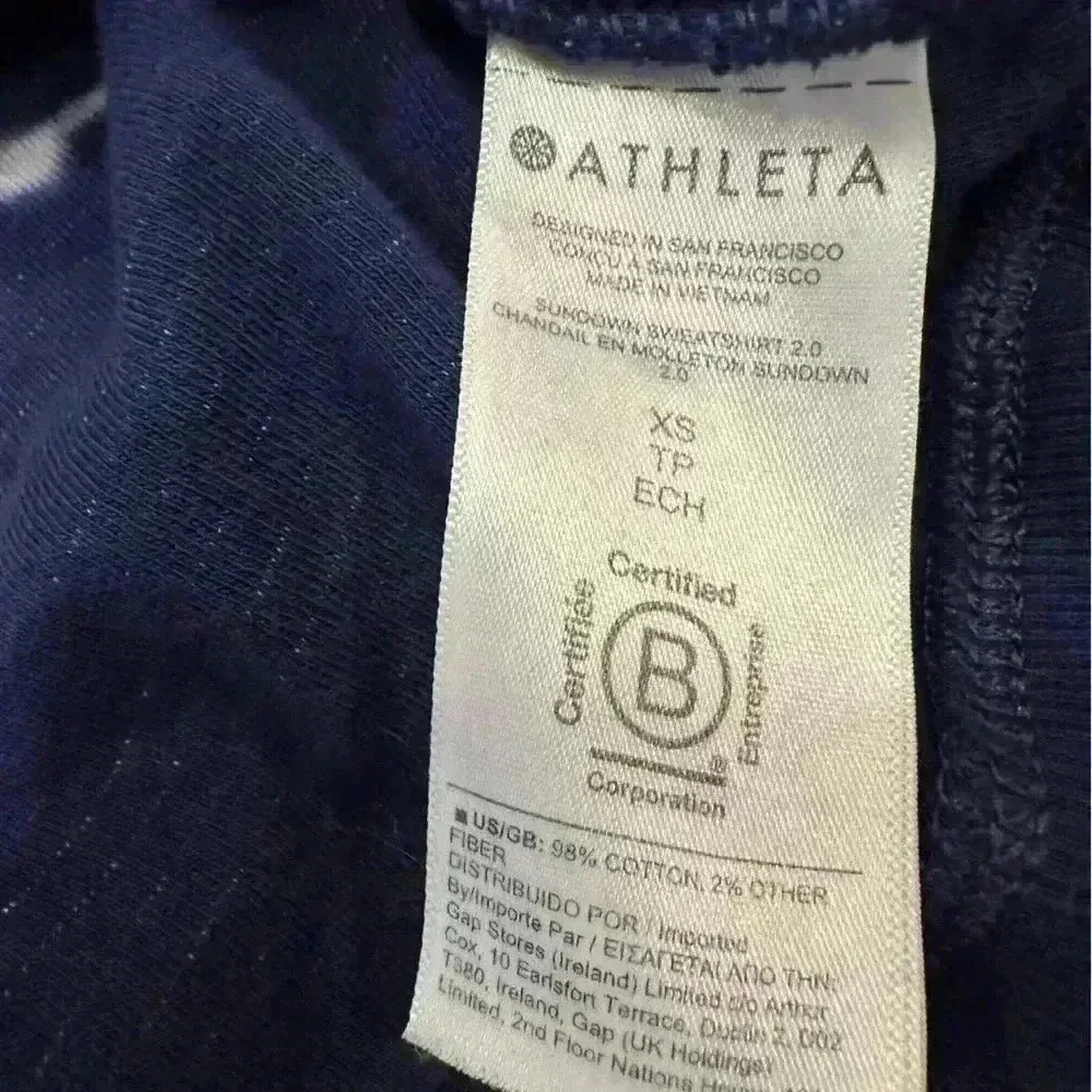 ATHELA Women’s sundown sweatshirt 2.0 Size XS blue/white - Image 4