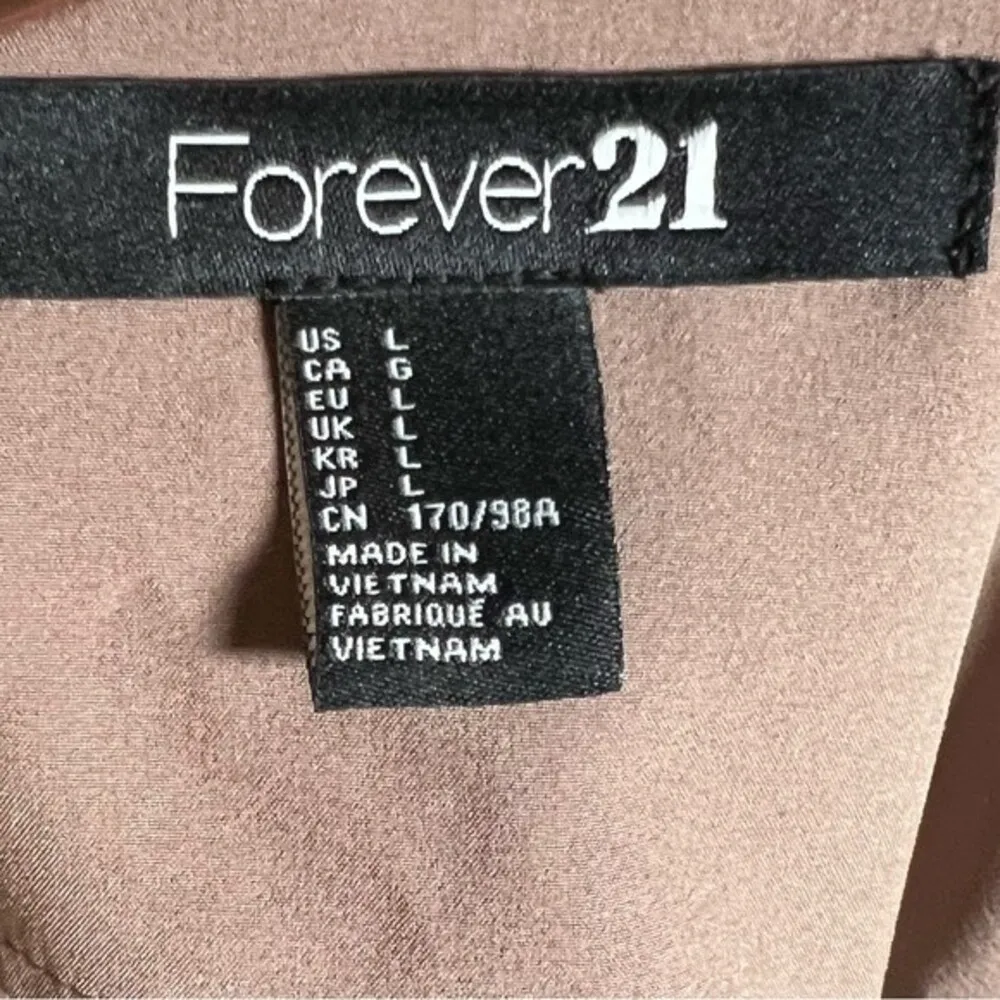 Mocha sheath dress with animal print chiffon scarf belt size large - Image 4