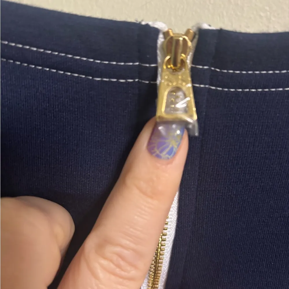 Sail To Sable Navy Size XS Mini Dress Short Sleeve Nautical Resort Yacht - Image 5