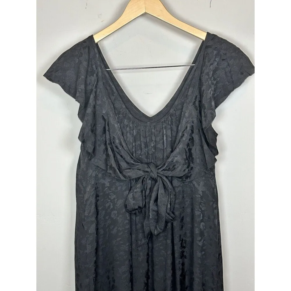 Zadig & Voltaire  Reen Jac Leo 100% Silk Black Midi Slip Dress NWT MSRP $578 - Image 9