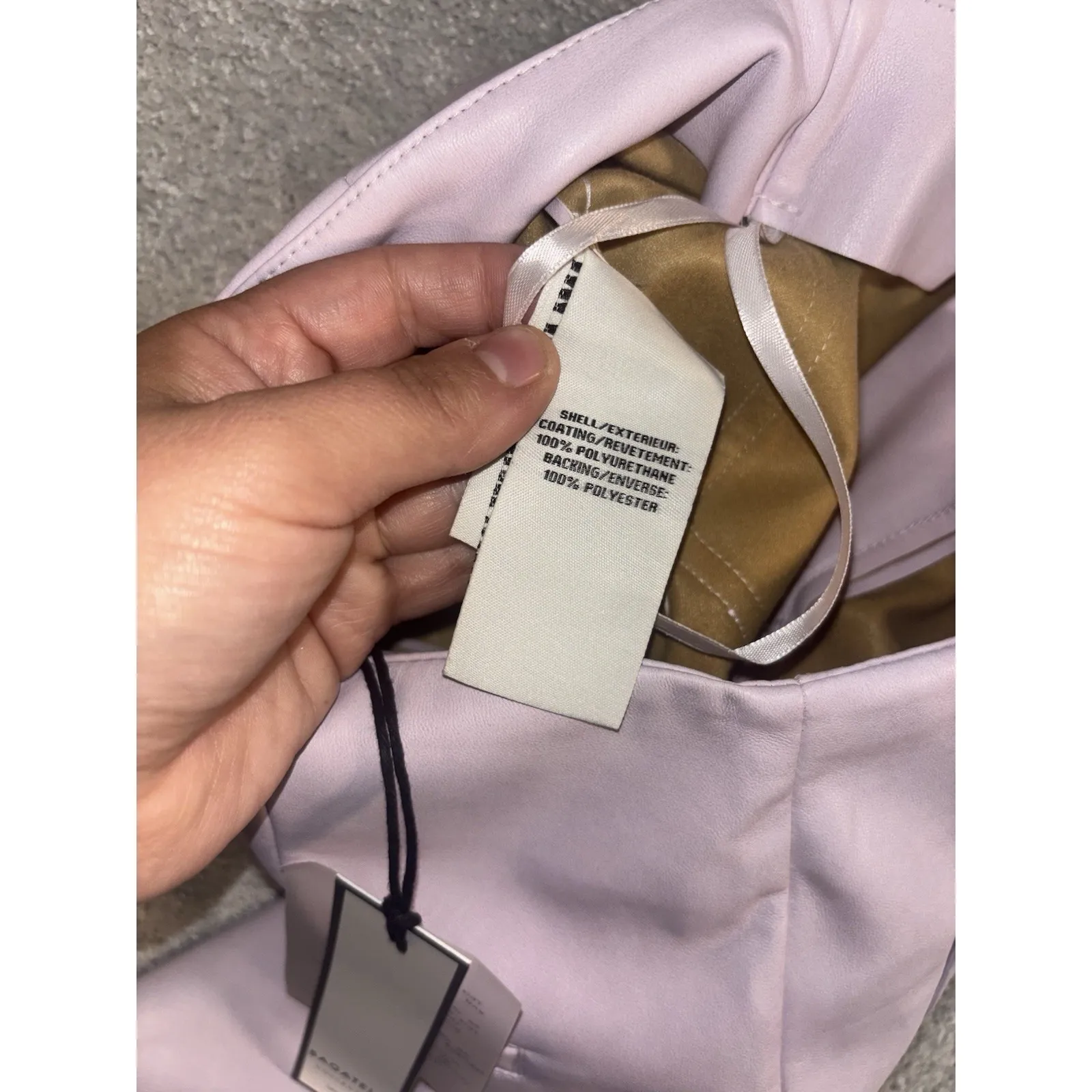 bagatelle purple faux leather‎ pants wide leg cropped NWT Xs (26x25) - Image 6