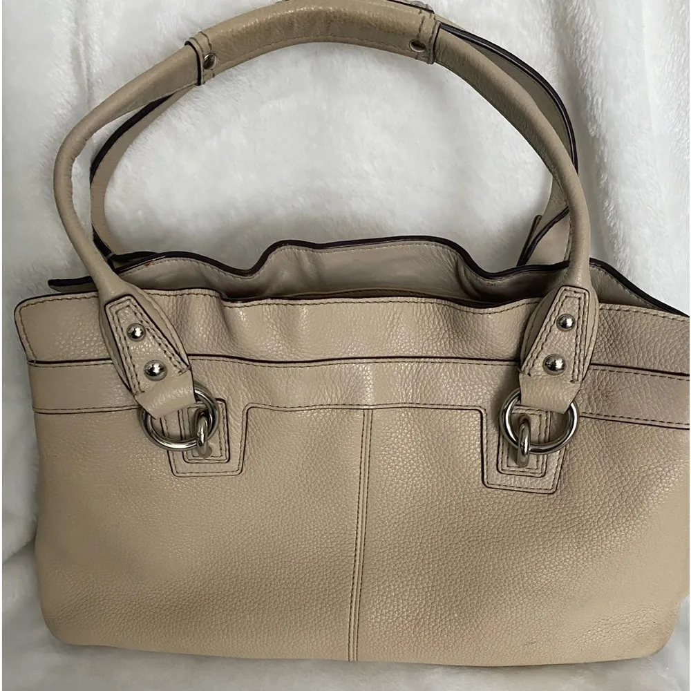 Pebble Stone Leather Shopper bag. Medium bag. Pre-owned. - Image 3