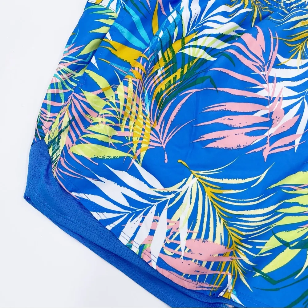 Athletic Works Core Running Shorts Brief Liner Blue Tropical Print Size XXXL 22 - Image 3