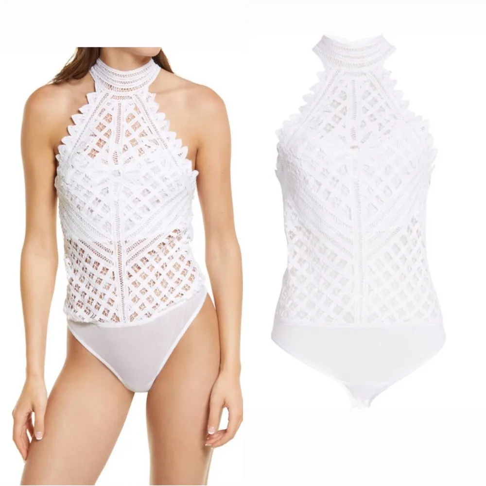Intimately Free People Be My Battenburg Bodysuit in Optic White Size L New w/Tag - Image 10