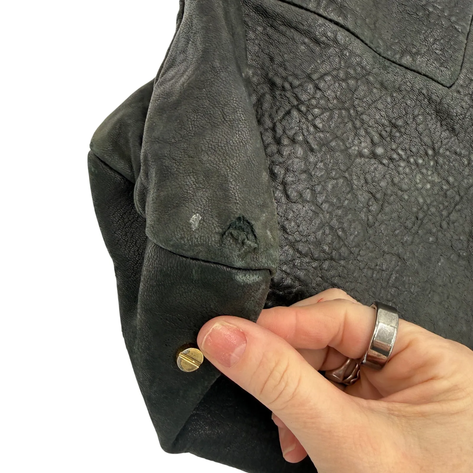 Tory Burch Black Leather Steffi Zipper Tote Handbag - Image 7