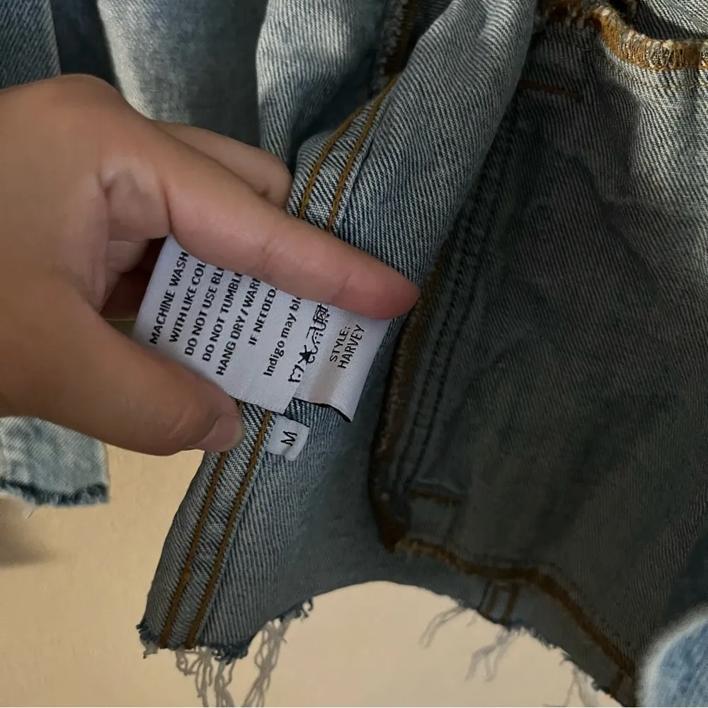 Boyish Harvey Blue Distressed Denim Jacket Medium - Image 5