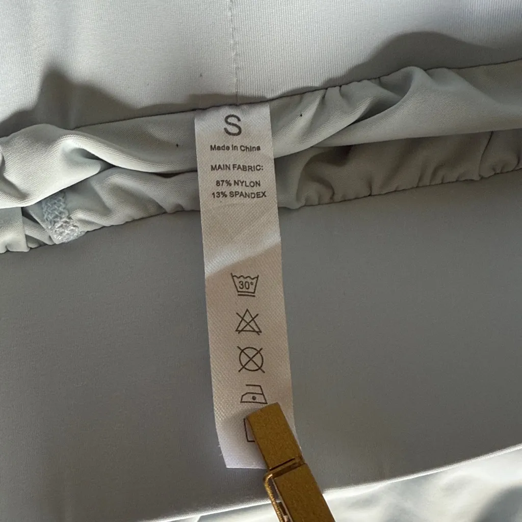 Light Blue Flowy Swim Skort Size Small - Image 5