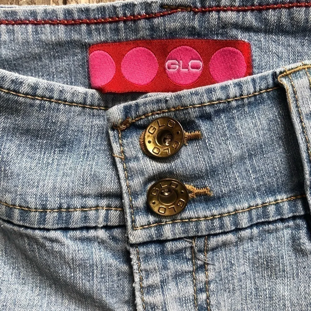 Glo Jeans faded stretch denim Vintage shorts Jr size 7 Blue - Image 5