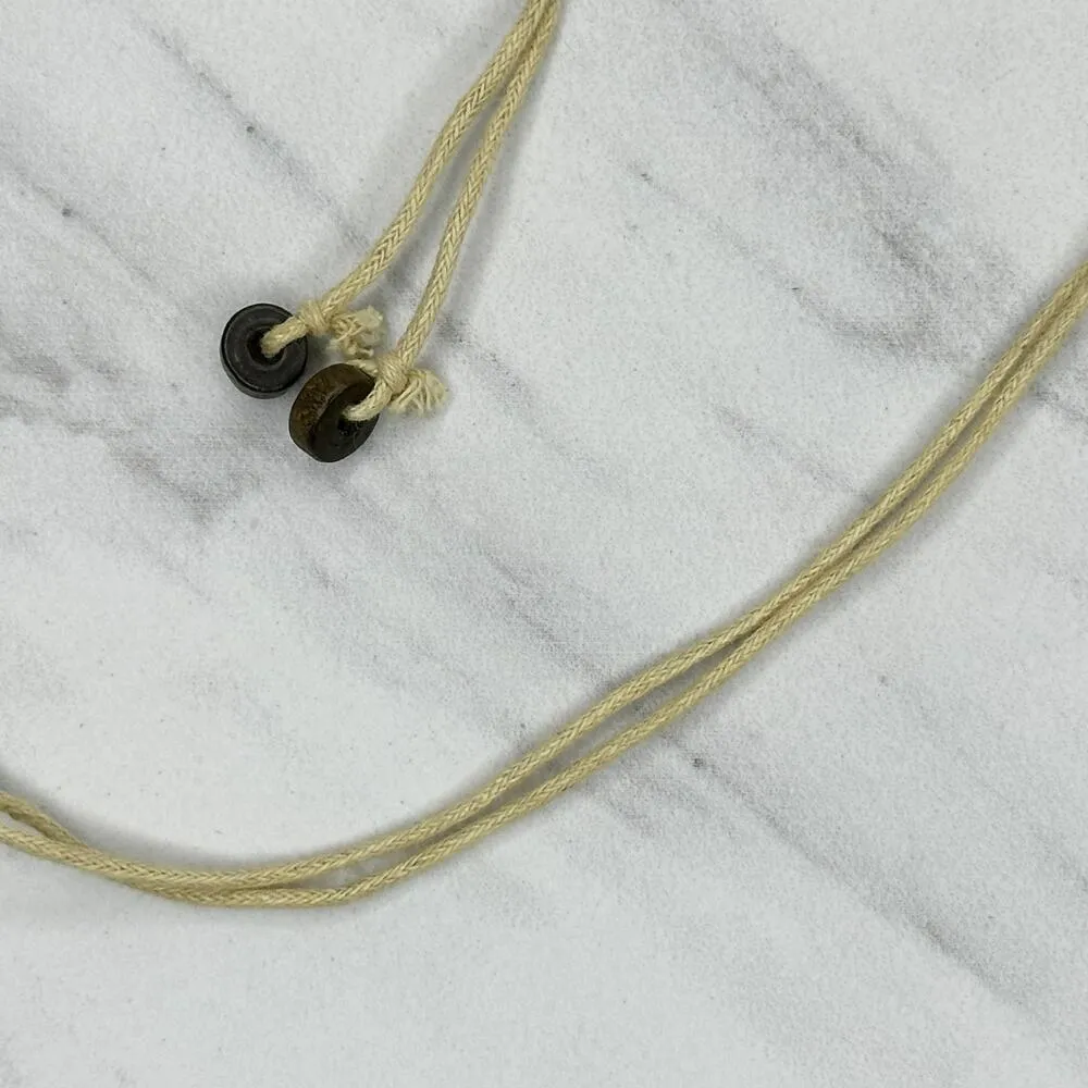 Coconut Shell Beaded Tie Belt Boho Natural Brown Medium (M) ✨ - Image 15