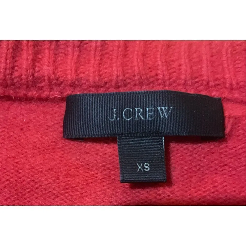 J.Crew  100% wool womens red sweater with zip up sides size XS *flawed* - Image 3