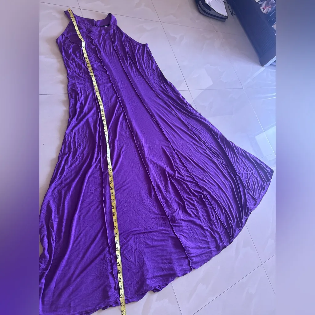 Ashley Stewart Purple  Maxi Dress Sleeveless A Keyhole Datail The Back 18/20 W - Image 12