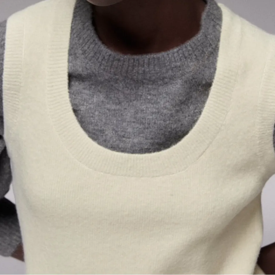 Zara Sweater Dress Womens Size Medium Ivory Alpaca Wool Blend Cream Knit - Image 5