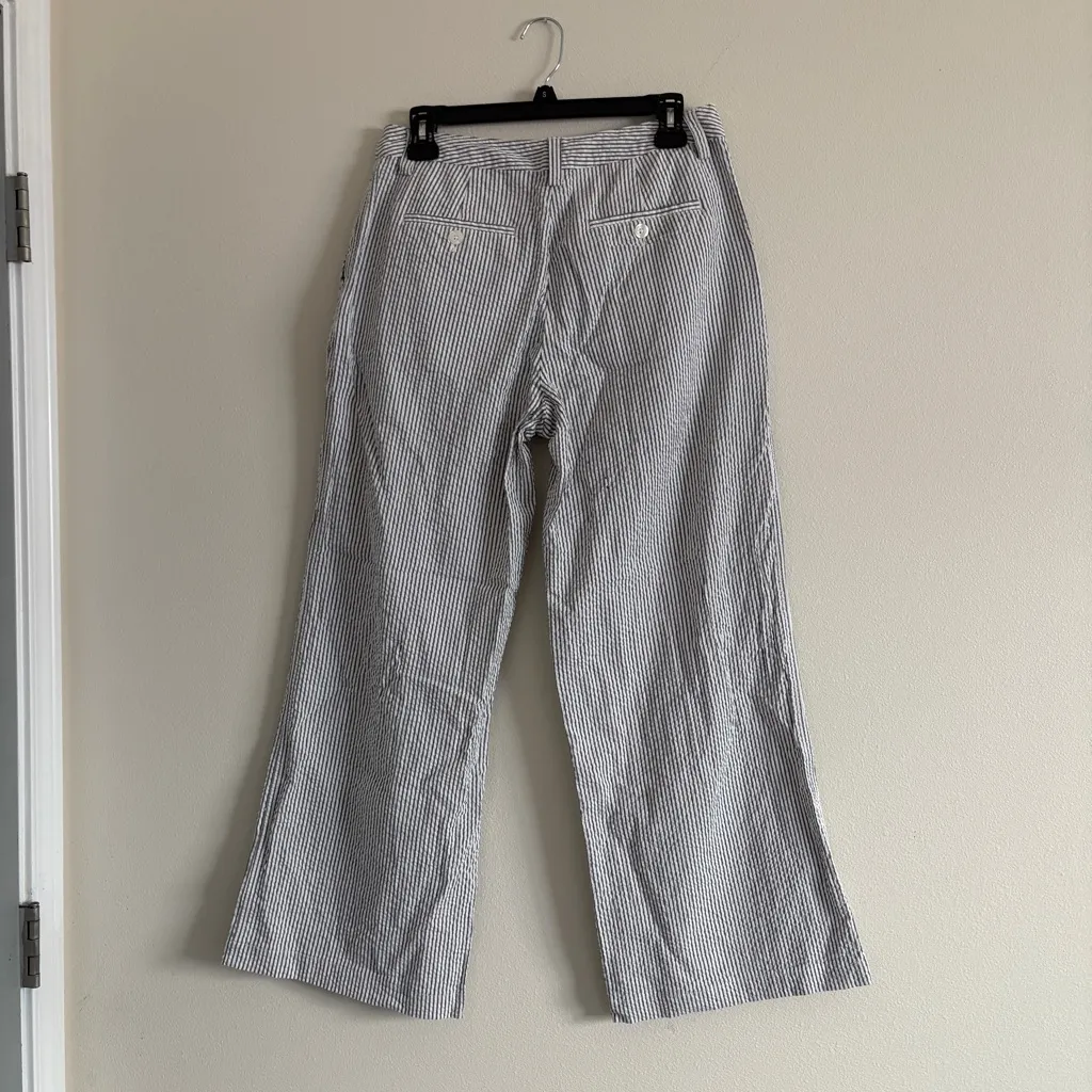 Isaac Mizrahi for Target Cotton Striped High Rise Wide Leg Pants - Size 10 - Image 7