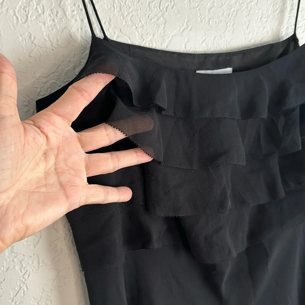 Loft 100% Silk Black Slip Dress Spaghetti Strap Lingerie Sexy Cocktail Party - Image 5