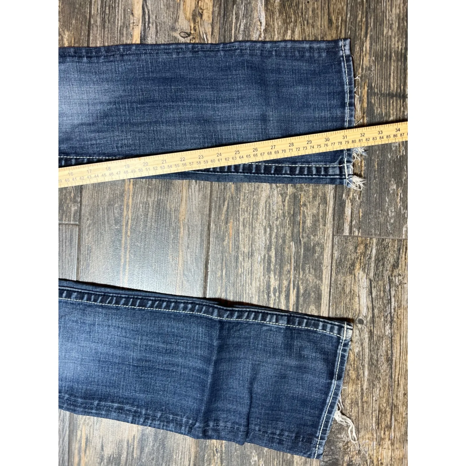 Vigoss The New York Slim Boot Embellished Pockets Jeans Size 1/2 Bling Rodeo‎ - Image 5