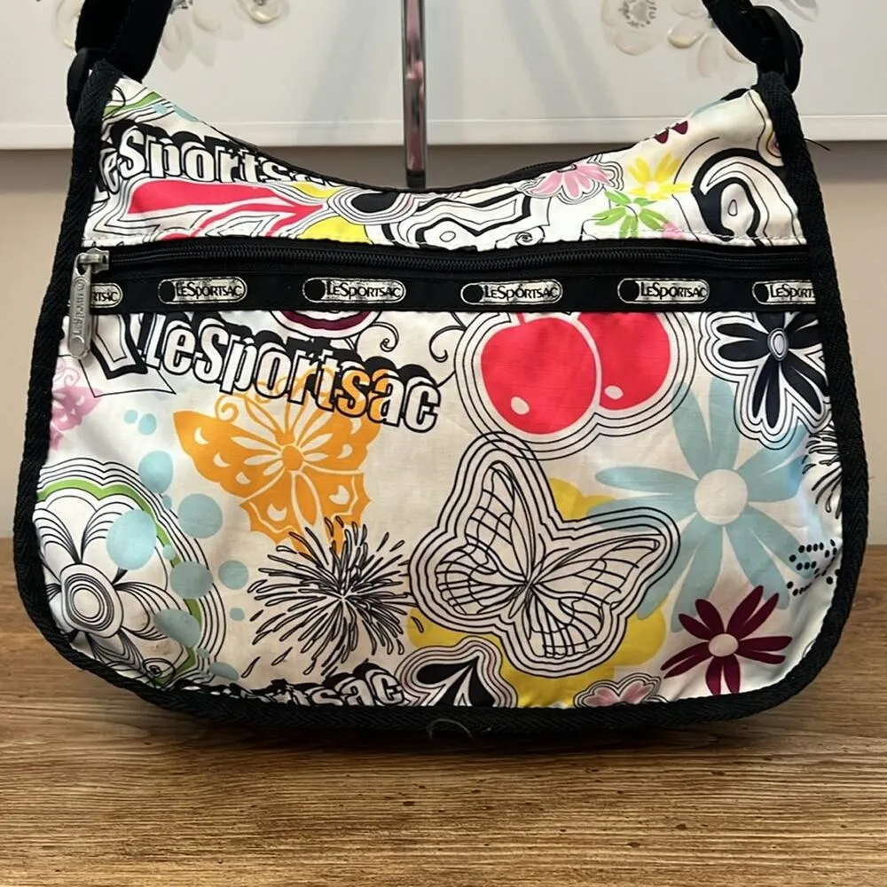 LeSportSac Classic Hobo in Butterfly and Floral Print - Image 3