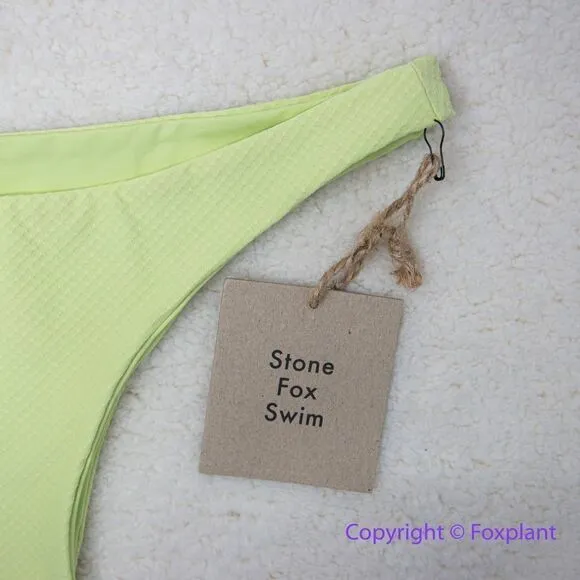 NEW Stone fox swim free‎ people enki bikini bottoms green, size M - Image 7
