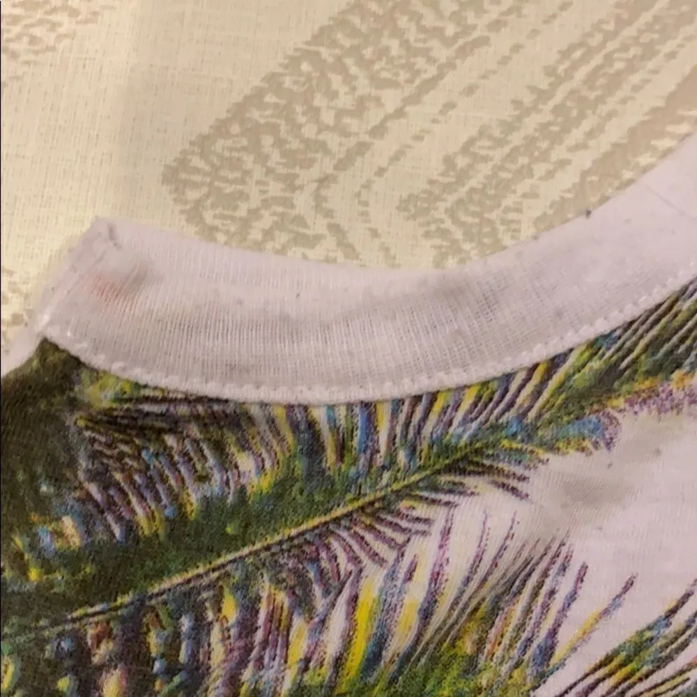 Chaser White with Palm Tree Racerback Tank Top. - Image 4