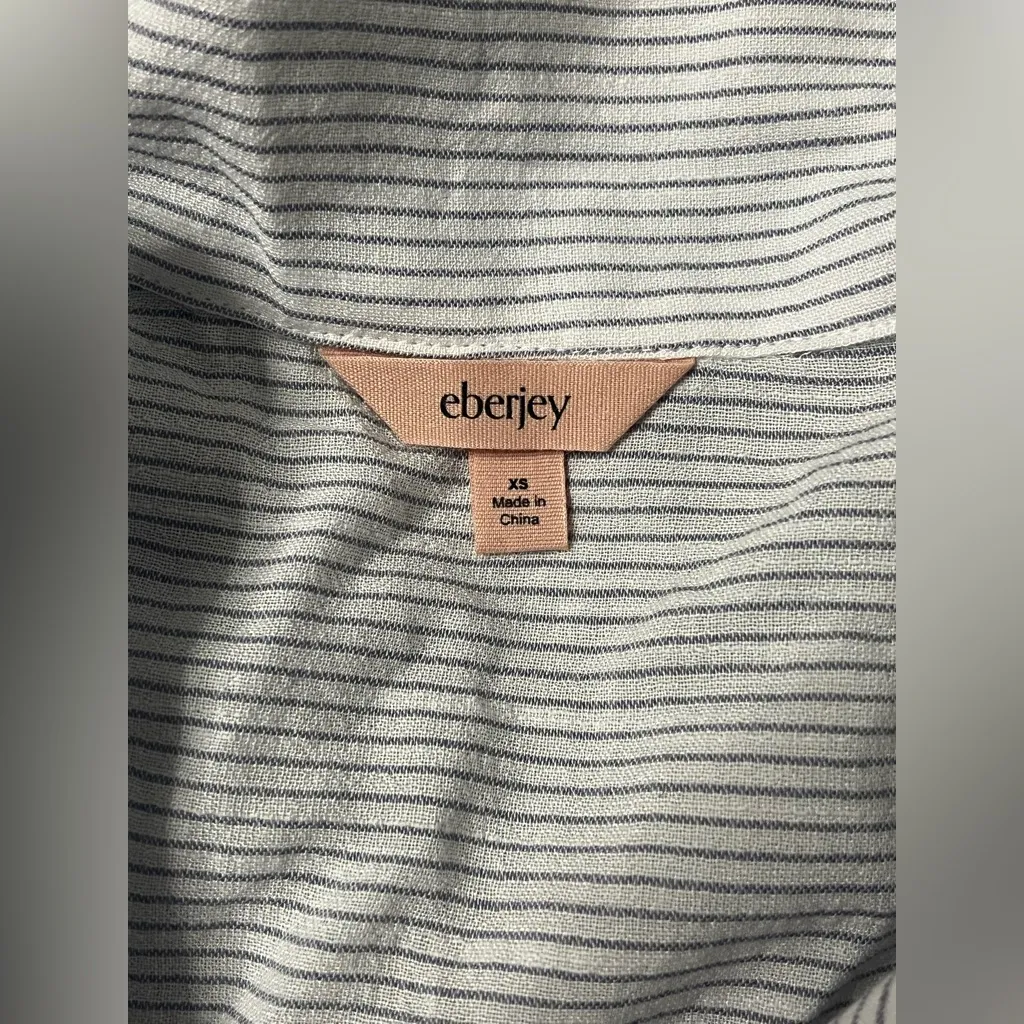 Eberjey Women’s Nautical Striped Relaxed Short Sleeve Pajama Top Size XS - Image 3