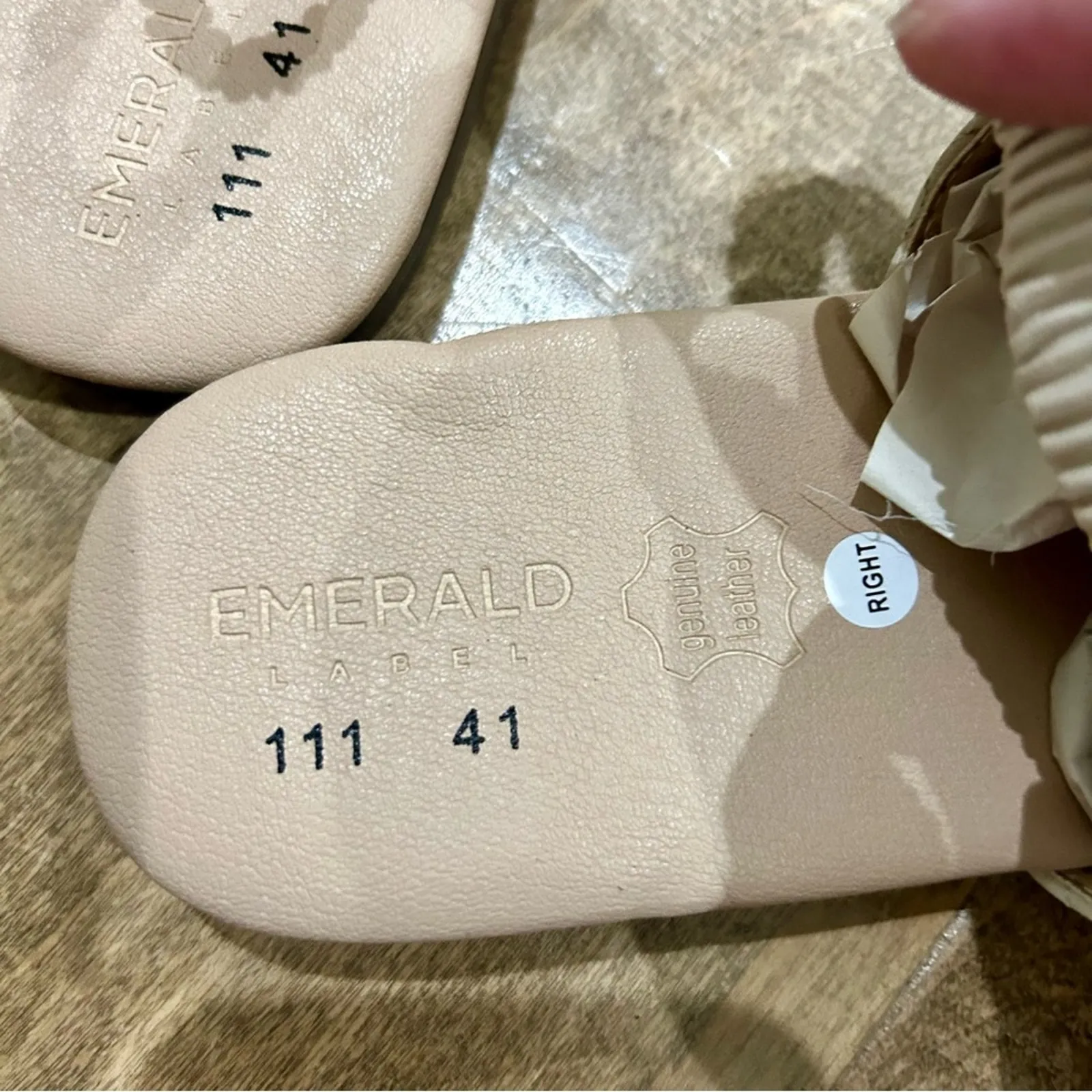 Emerald Women’s Quilted Leather Mule Slingback Shoe Tan Size 10 NEW Girly Cute - Image 6