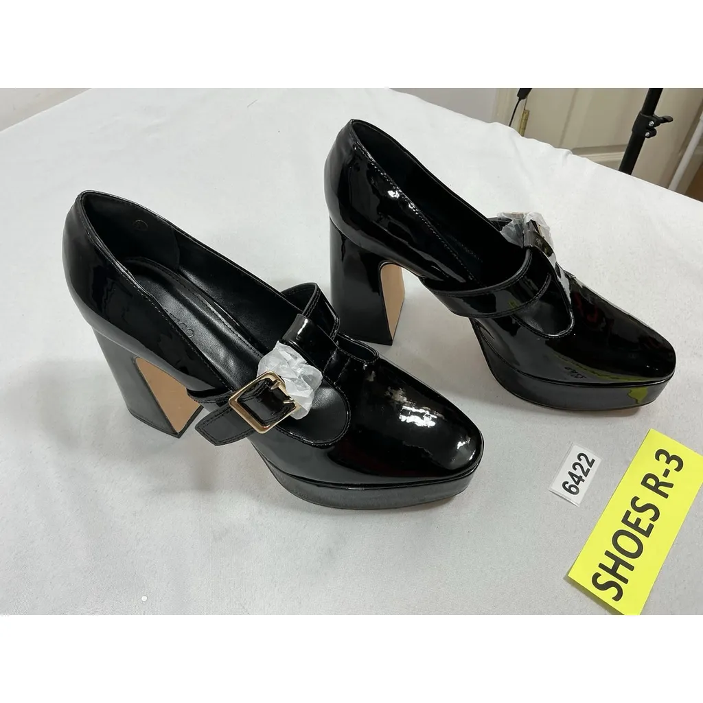 Womans Pb3 NWOT Coutgo Platform Mary Jane Pumps 9.5 Black Strap Buckle Close - Image 2