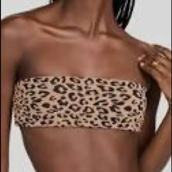 Mara Hoffman Leopard Print Bandeau Sz S - Image 2