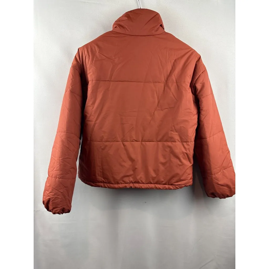 Women’s Asvivid Medium Burnt Orange Puffer Jacket - Image 3