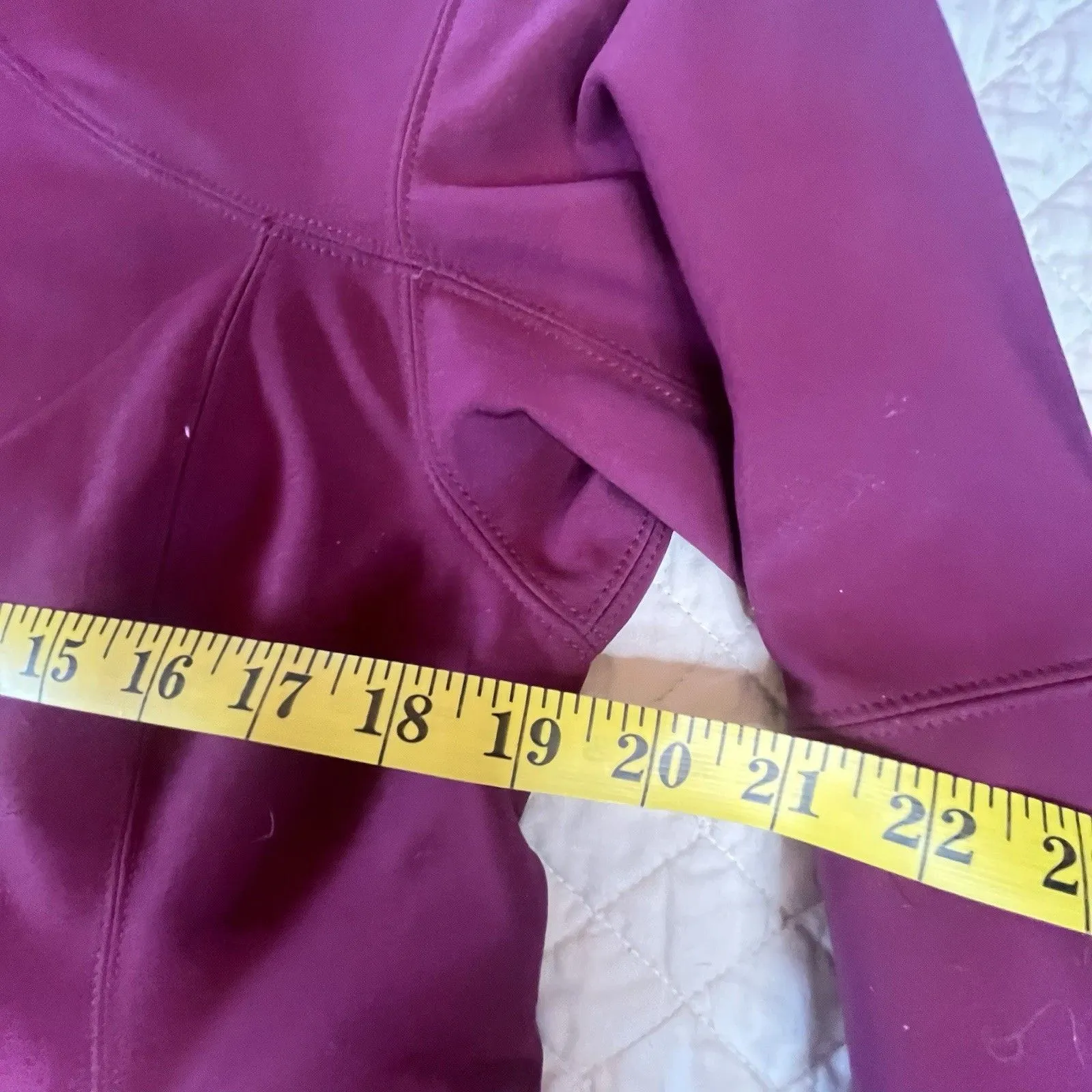 Nike ACG Jacket Womens Size Medium Fuschia Wool Blend Full Zip Pockets EUC - Image 6