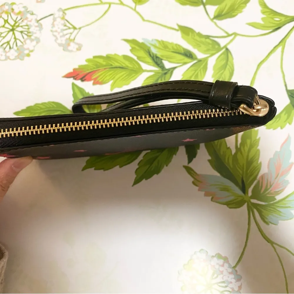 NWT Coach canvas wristlet pouch wallet with Star Print Pink Black $78 - Image 3