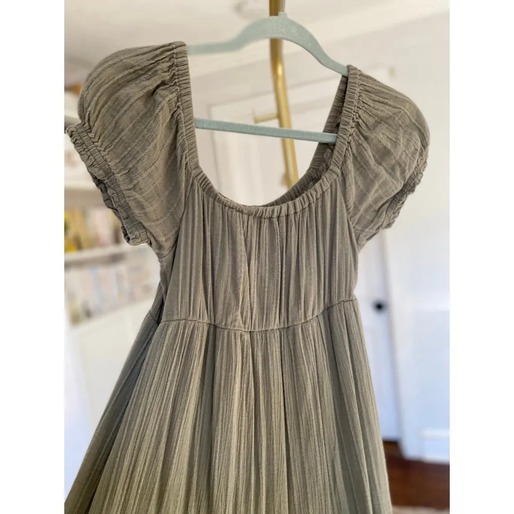 American Eagle Sage Maxi Dress Cottagecore Romantic Tiered Parisian Quiet Luxury - Image 5