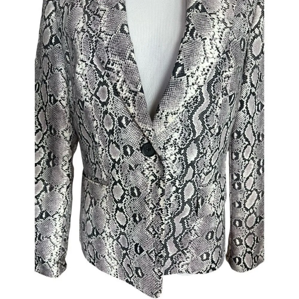 Womens Michael Michael Kors Snakeskin Print Chicken Dress Blazer Jacket - Image 3