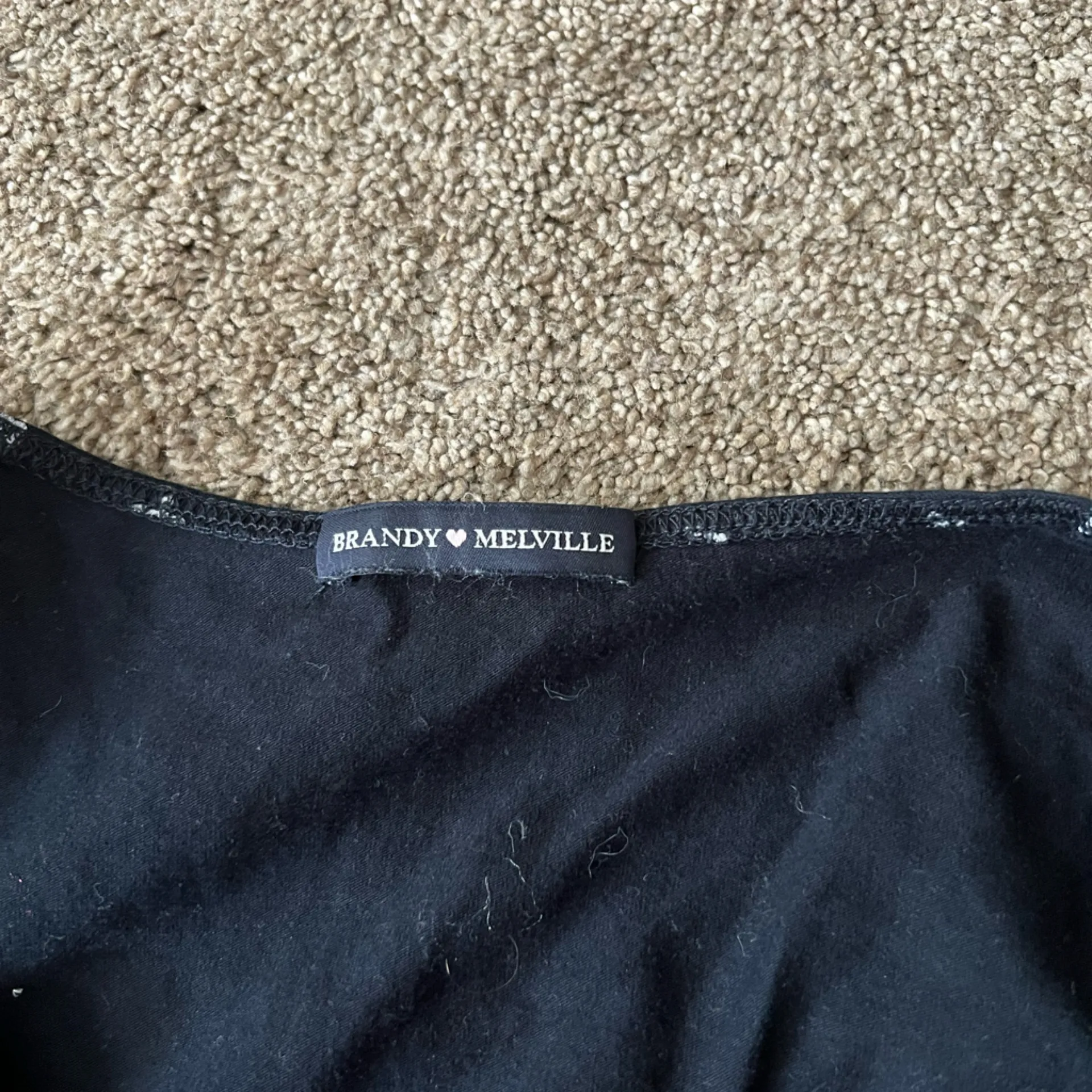 Brandy Melville Navy Floral Wrap Blouse - Image 3