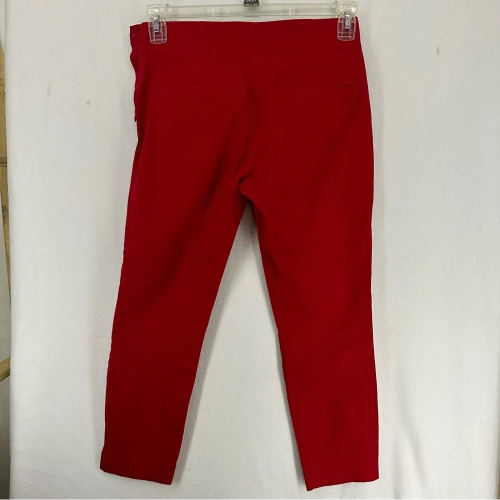 Old Navy Mid Rise Skinny Ankle Pants Womans 4 Petite Red - Image 8