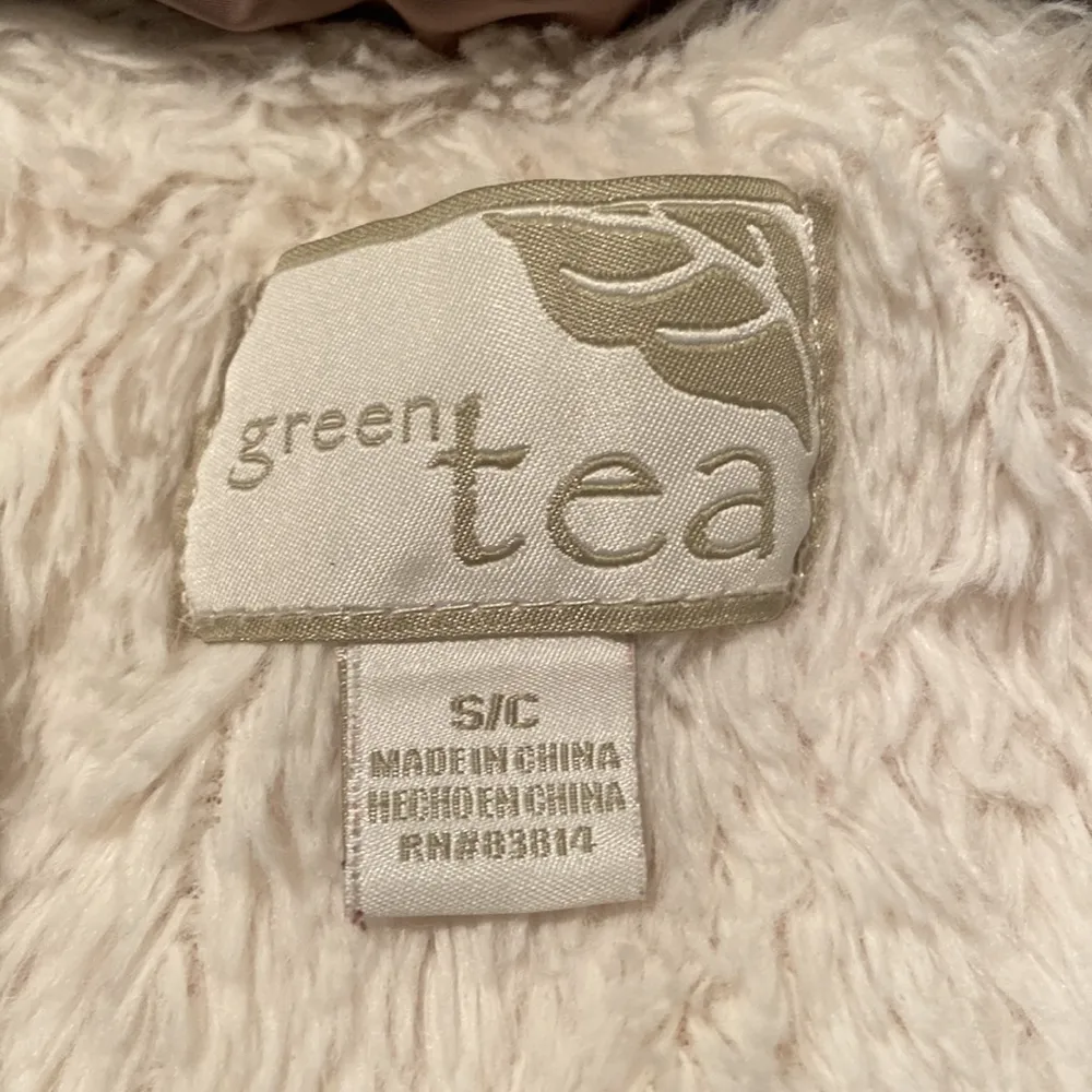 Green Tea Puffy Fleece Lined Vest Tan - Image 4