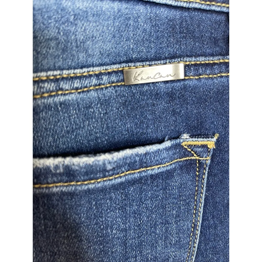 KanCan Quinn Mid Rise Ankle Flare Jeans Raw/Split/Frayed hem size 29 - Image 6
