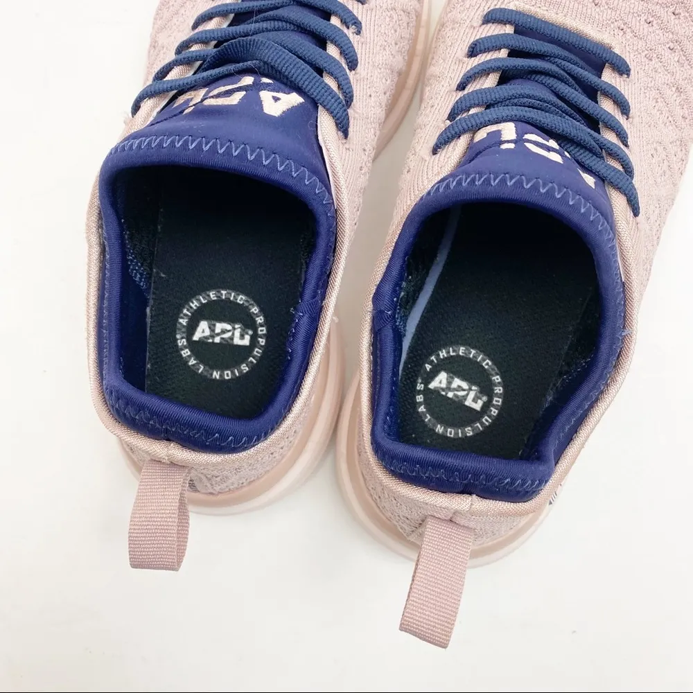 APL Techloom Phantom Trainers Sneakers: Rose Dust Pink/Navy Blue - Image 11