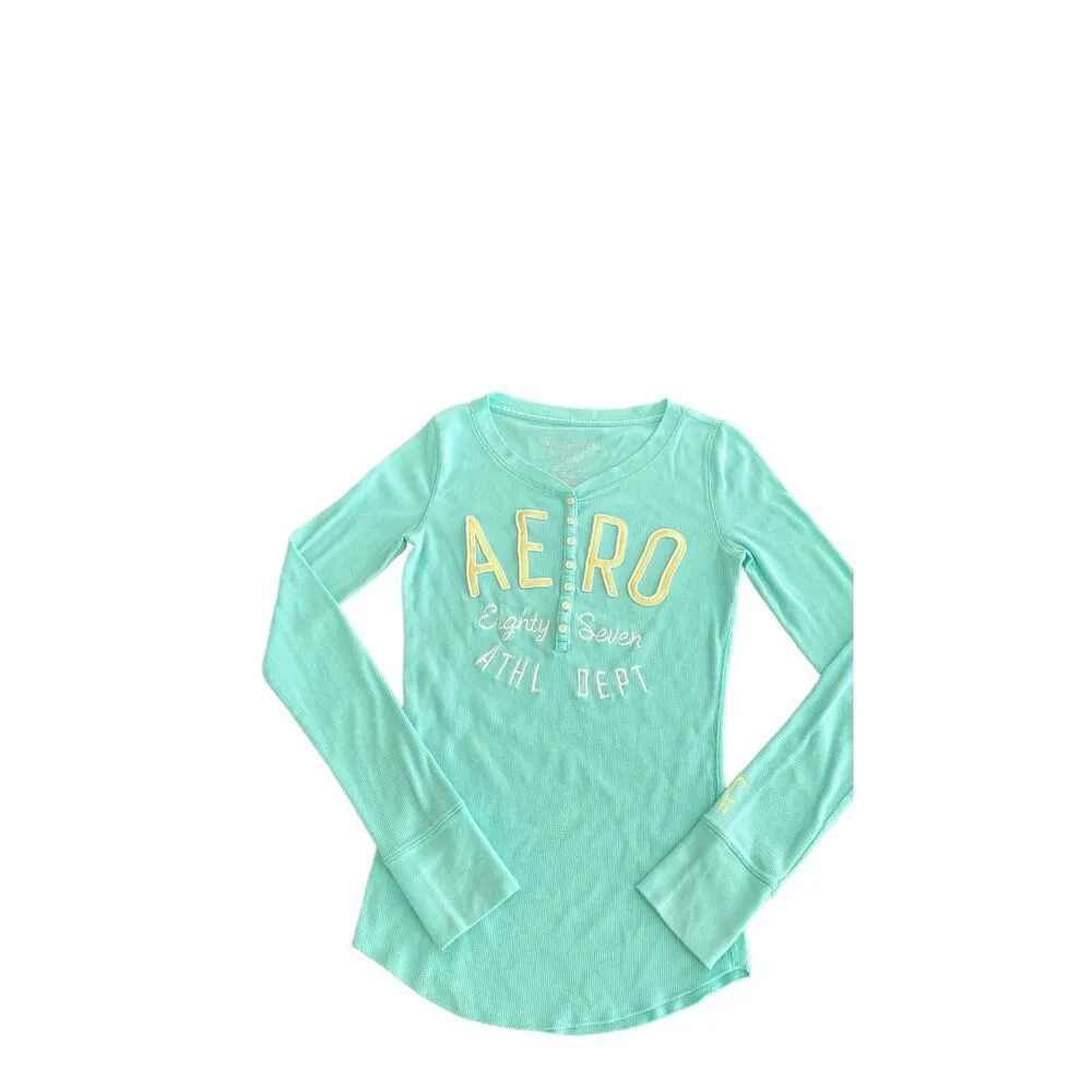 Y2K  Aéropostale long-shirt with embroidered logo size M - Image 2