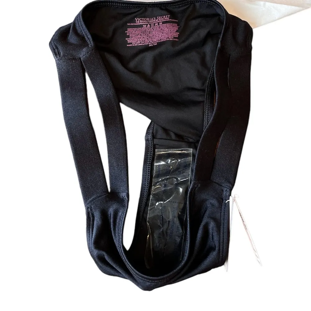 NWT VS Double Banded The Itsy Black Bikini Bottom Med Victoria’s Secret - Image 8