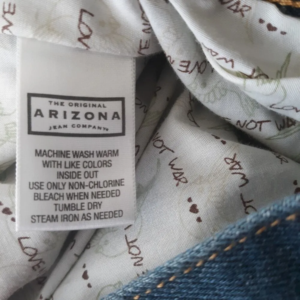 Y2K Arizona Jean Co Distressed Denim Crop Jeans Jacket Womens Medium Gorpcore - Image 9