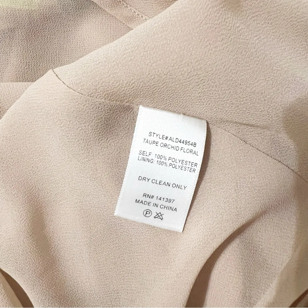 NEW ASTR The Label Cut Out Floral Midi Collette Tan Dress Small S - Image 6