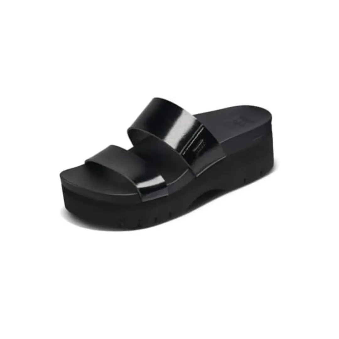 NEW Reef Cushion Vista Higher Platform Sandal Women's Size 9 Black Patent Y2K - Image 2