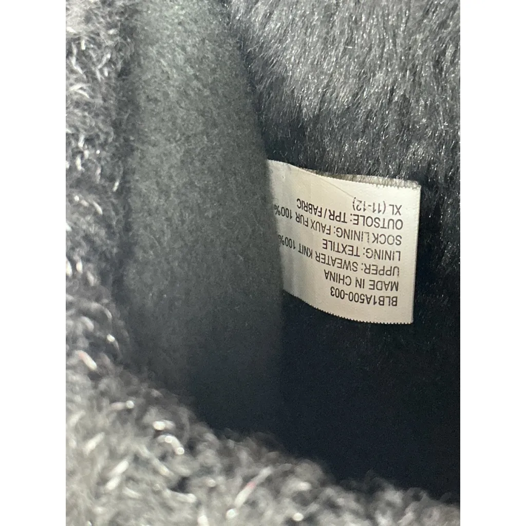 Womans Sporto Slipon Slide Slippers XL 11/12 Gray Metallic Lined - Image 5