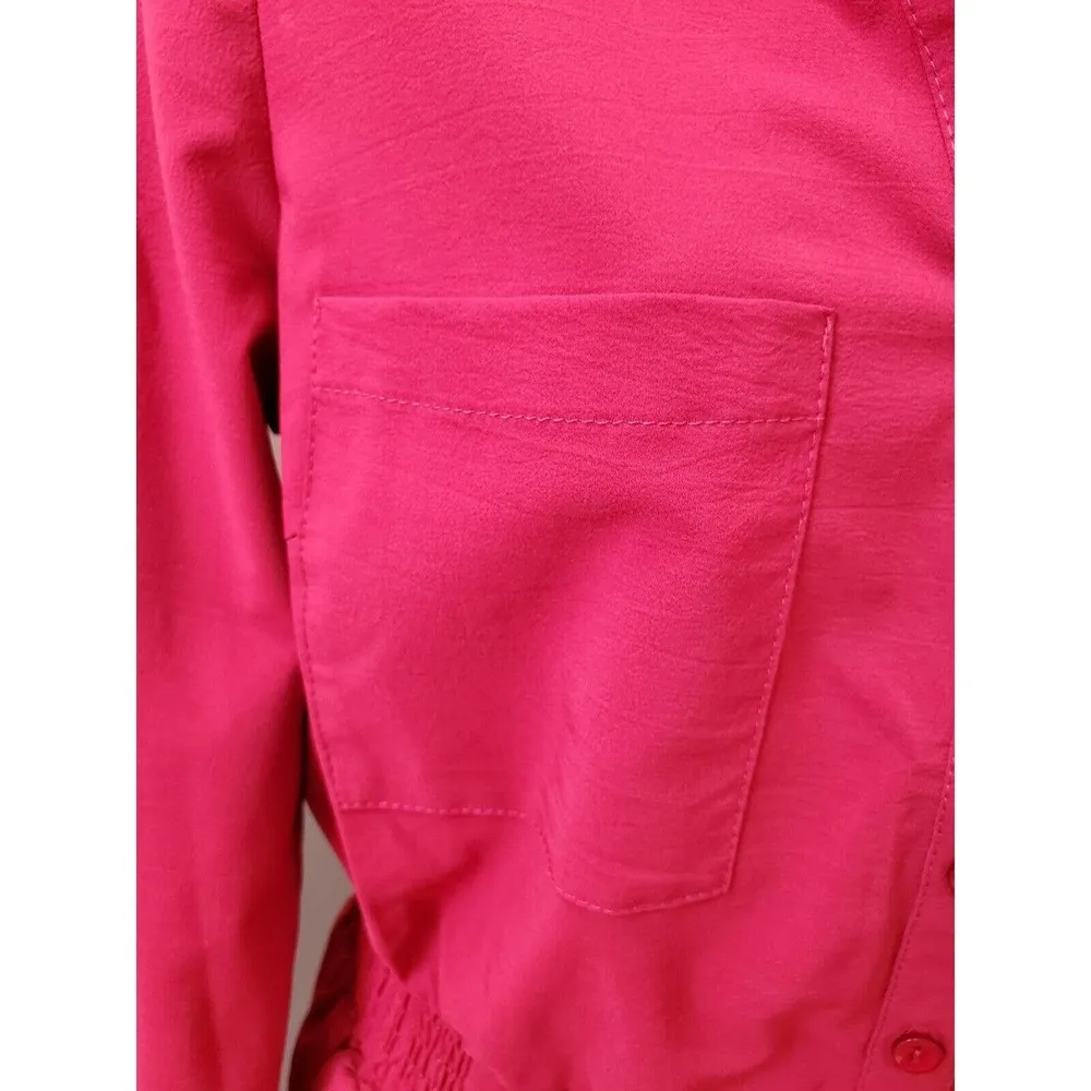 Boutique Hot & Delicious Women's Red Polyester Long Sleeve Casual Romper Size M - Image 5