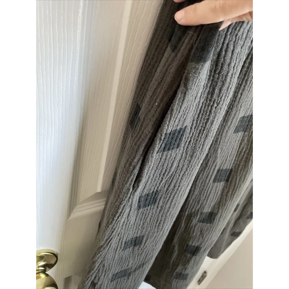 Piper & Scoot Dress Womens Small boho prairie square print smock shirt - Image 5