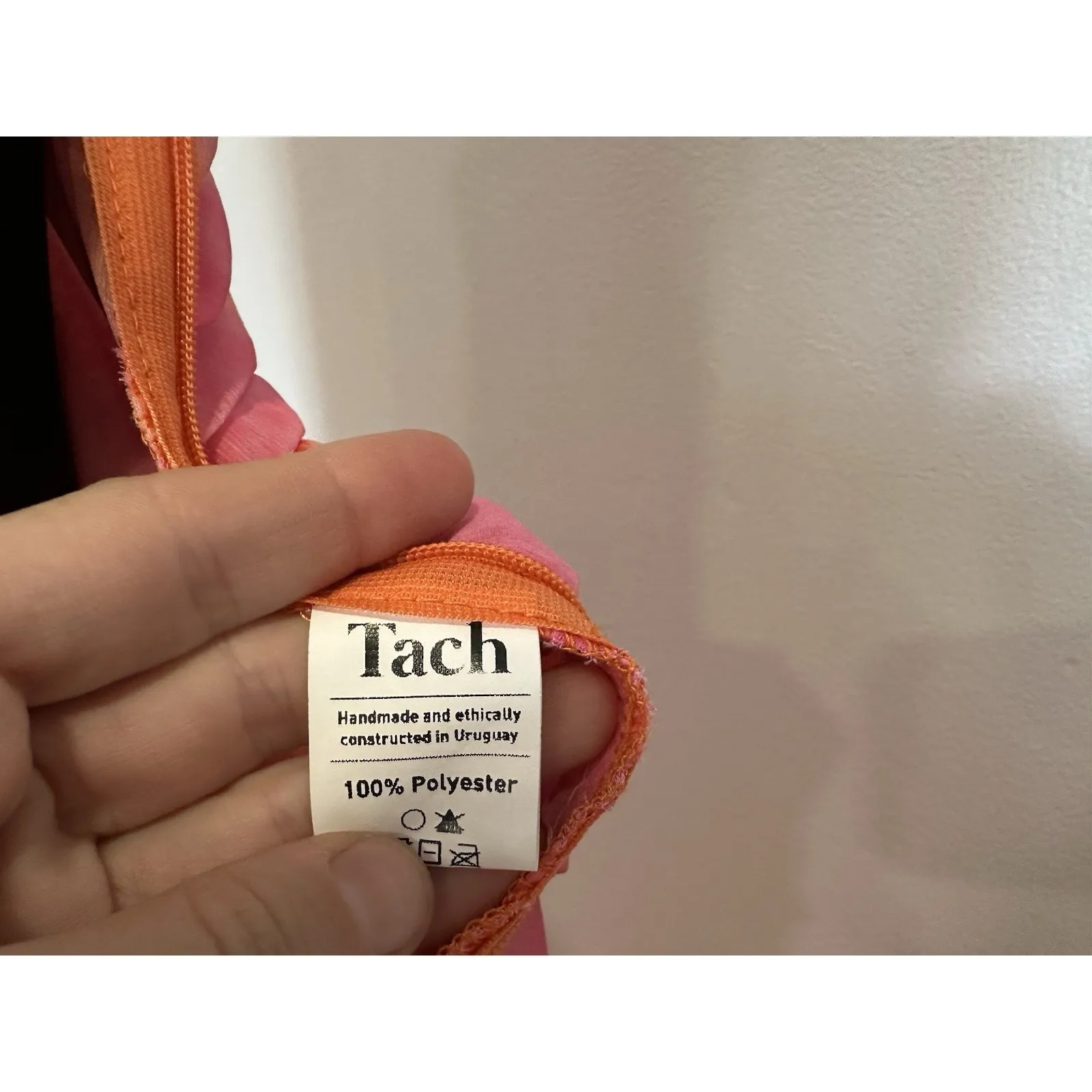 Tach Free People Rosa Pink Orange Multicolor One Sleeve Mini Dress Small S NEW - Image 7