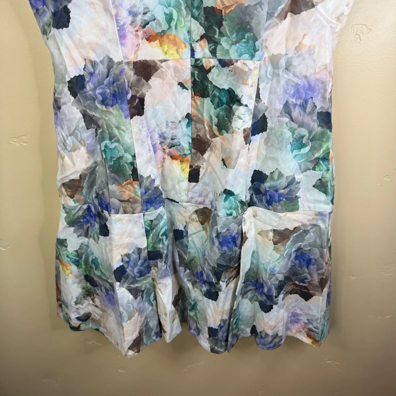 Rebecca Taylor Enchanted Gardens Drop Waist Floral Print Sheath Dress Size 6 - Image 9