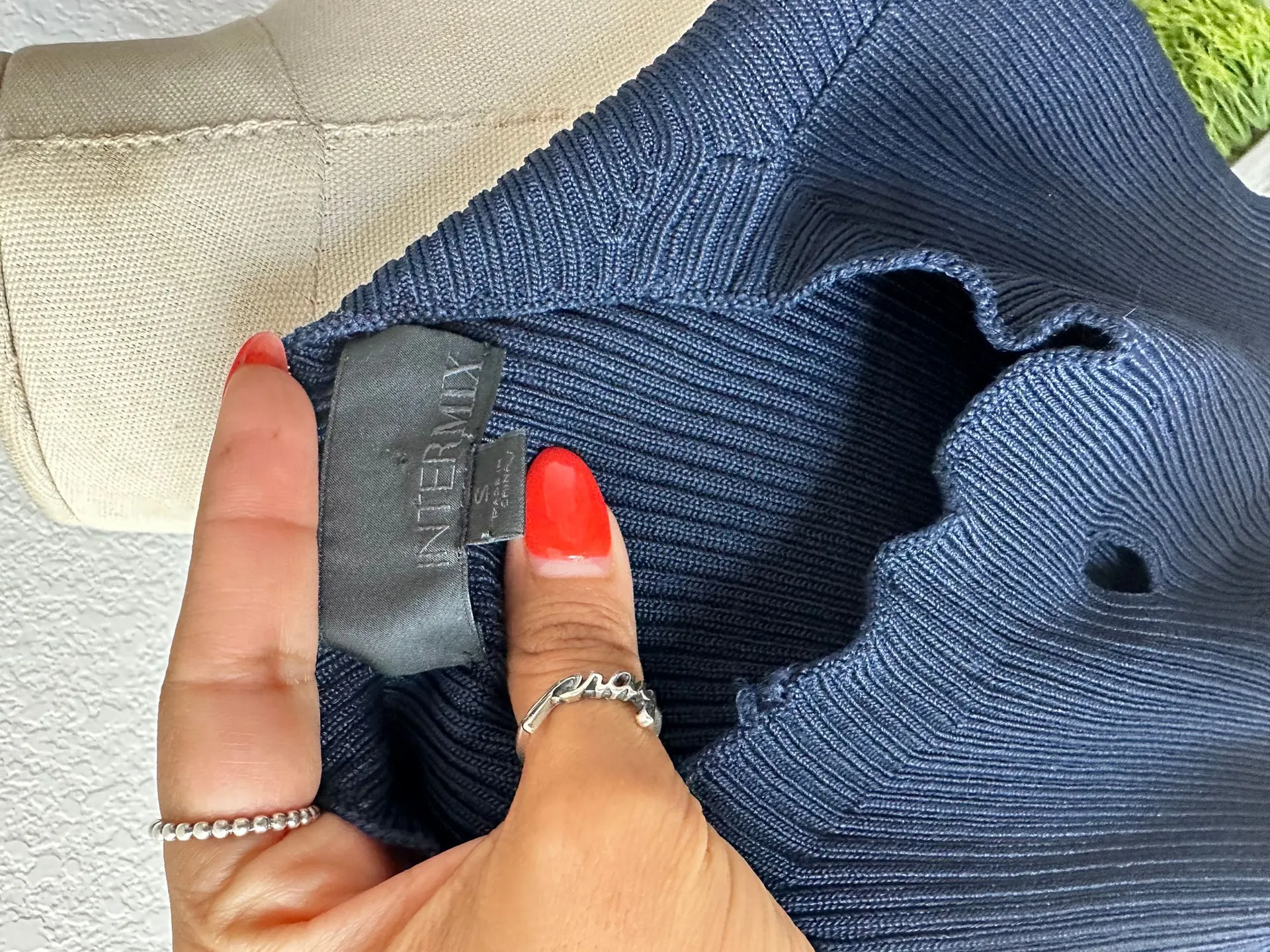 Intermix  Women's Cutout Rib Knit Top - Image 2