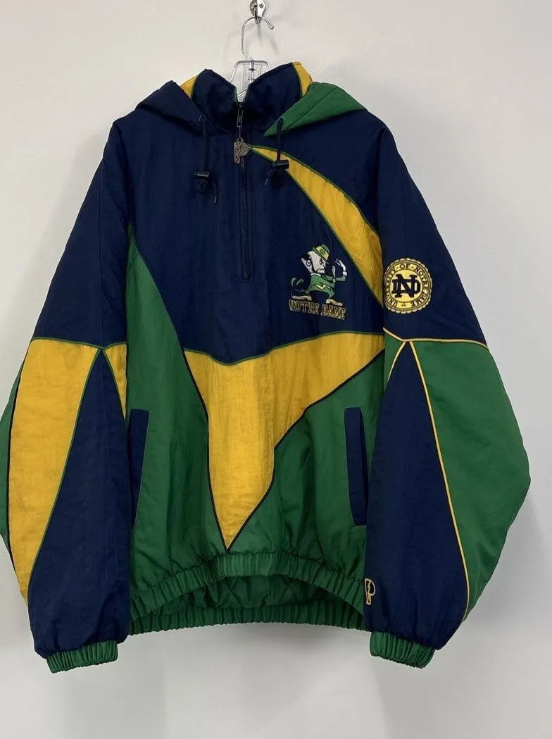 Vintage Notre Dame Fighting Irish half-zip windbreaker jacket Multicolor - XXL - Image 1
